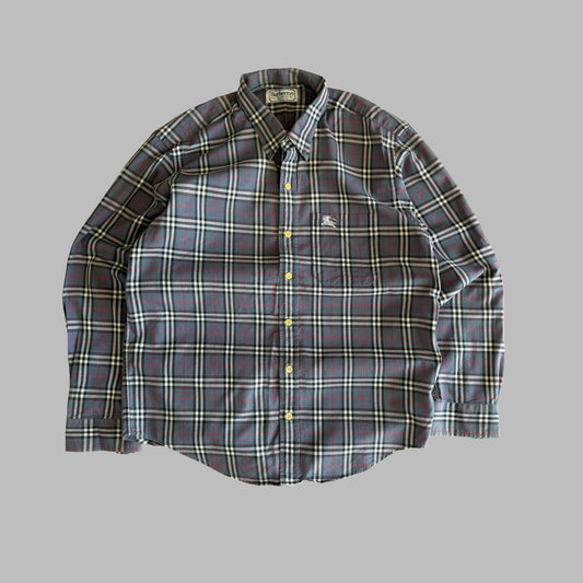 90s Burberry Button Up Shirt - M