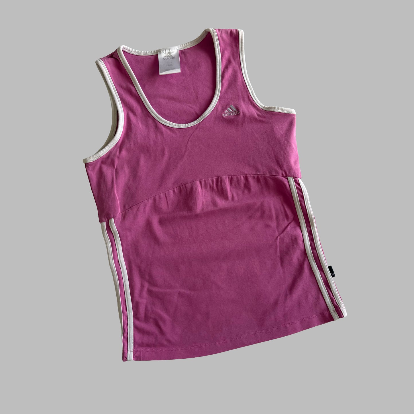 Y2K Adidas Three Stripe Activewear Tank - L/XL