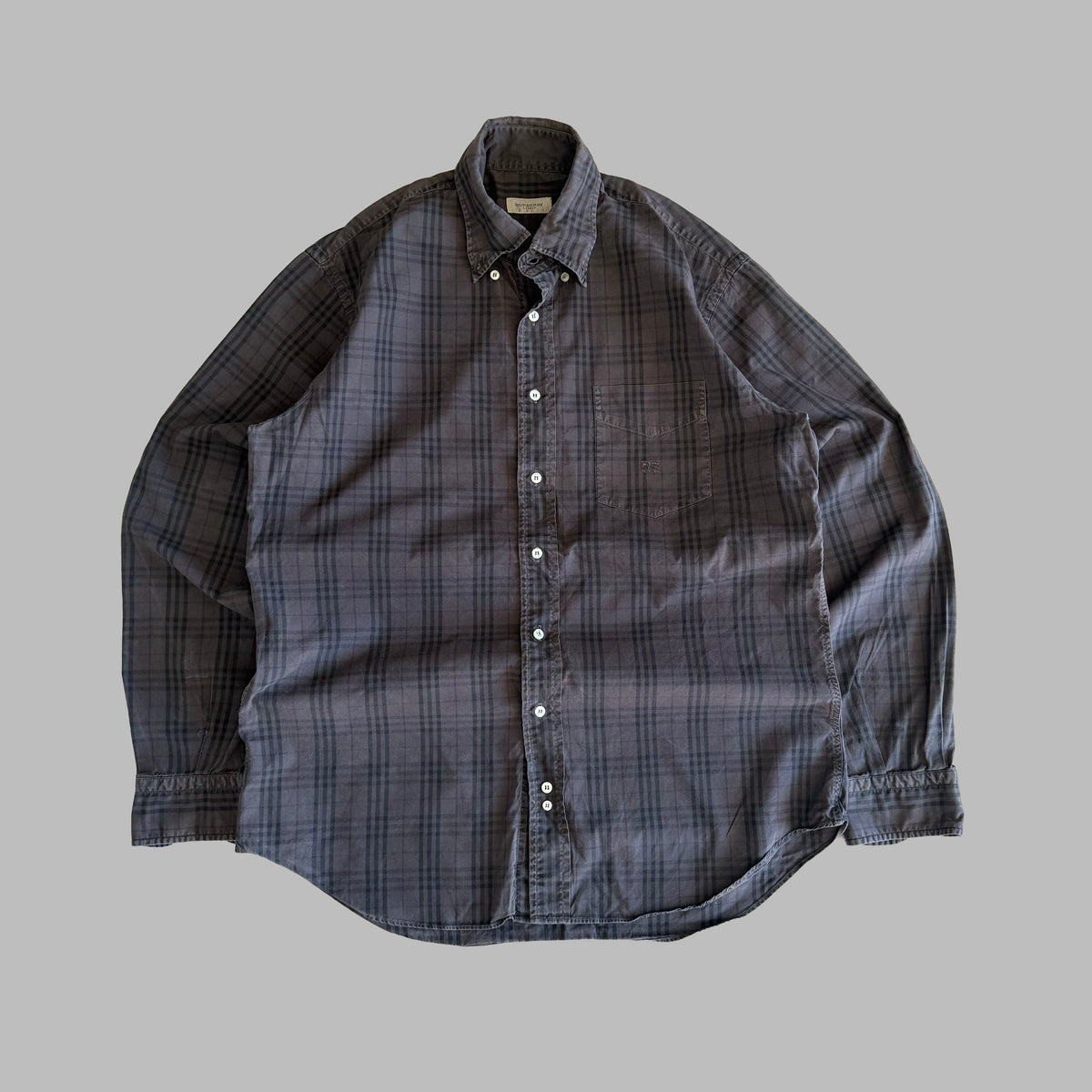 90s Burberry Button Up Shirt - M