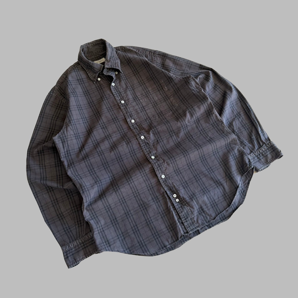 90s Burberry Button Up Shirt - M