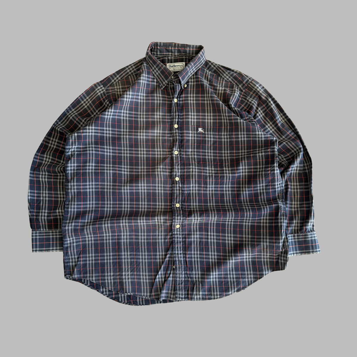 90s Burberry Button Up Shirt - XL