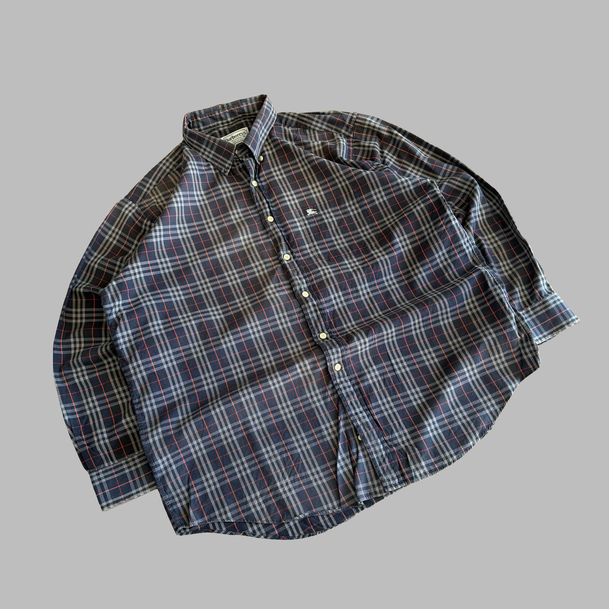 90s Burberry Button Up Shirt - XL