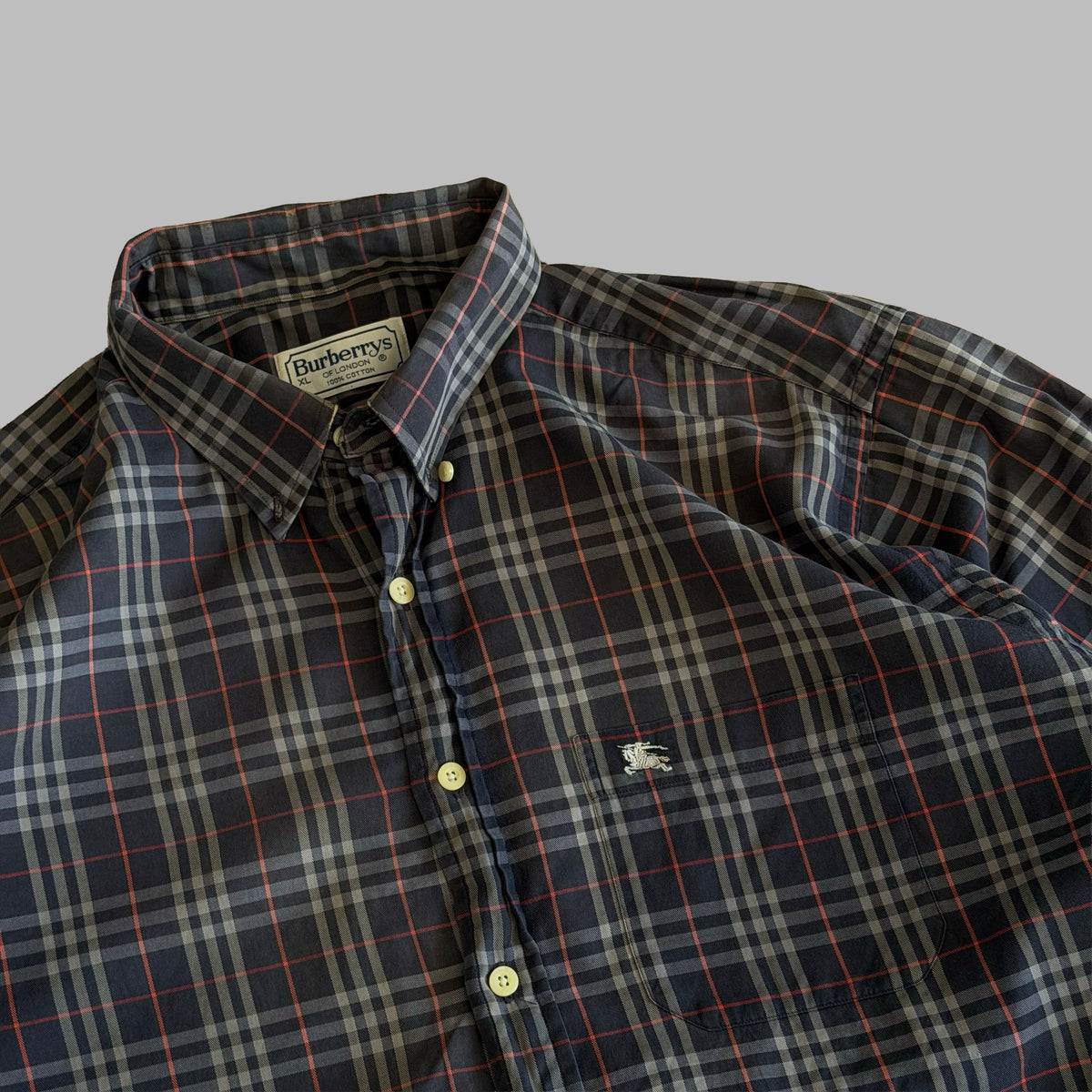 90s Burberry Button Up Shirt - XL