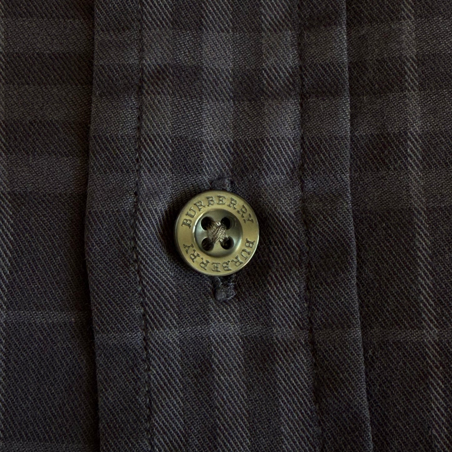 Y2K Burberry Button Up Shirt - L