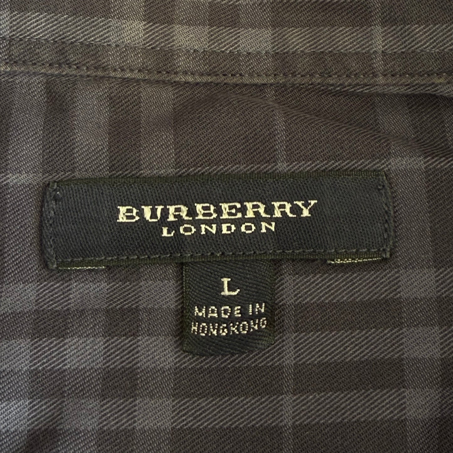 Y2K Burberry Button Up Shirt - L