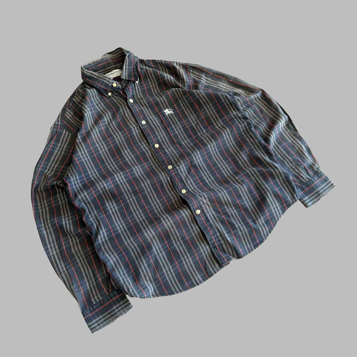 90s Burberry Lightweight Button Up Shirt - S