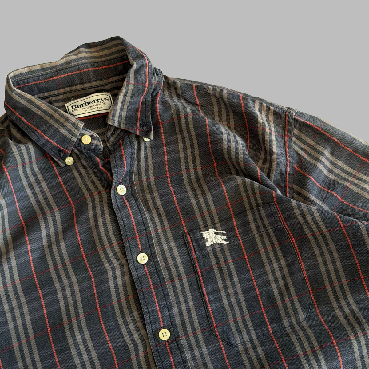 90s Burberry Lightweight Button Up Shirt - S