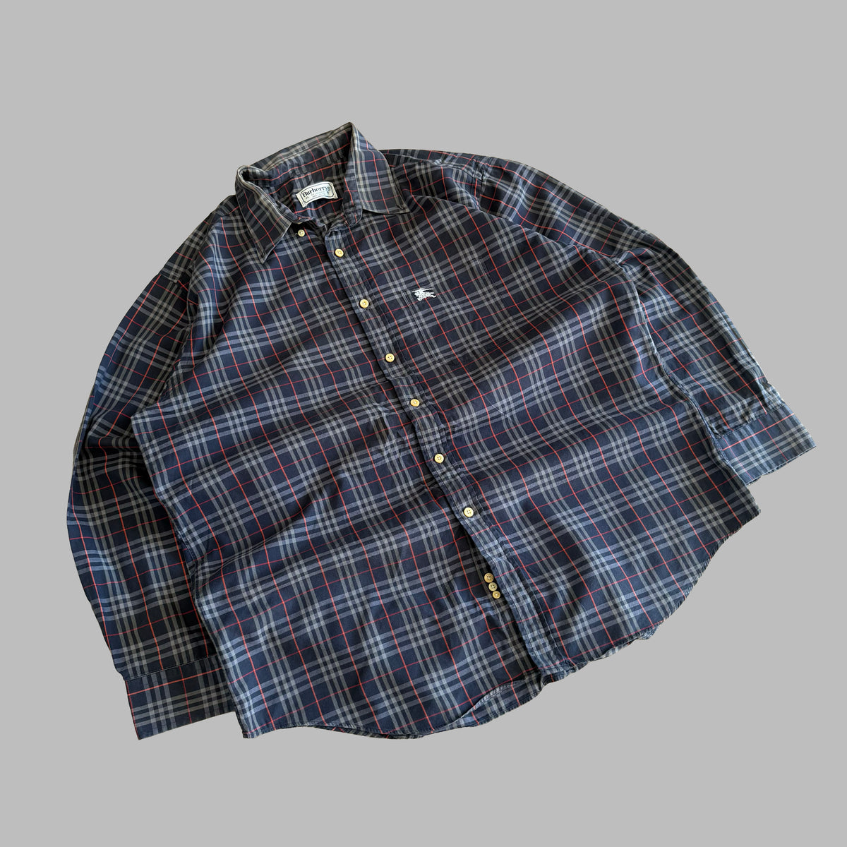 90s Burberry Button Up Shirt - XL