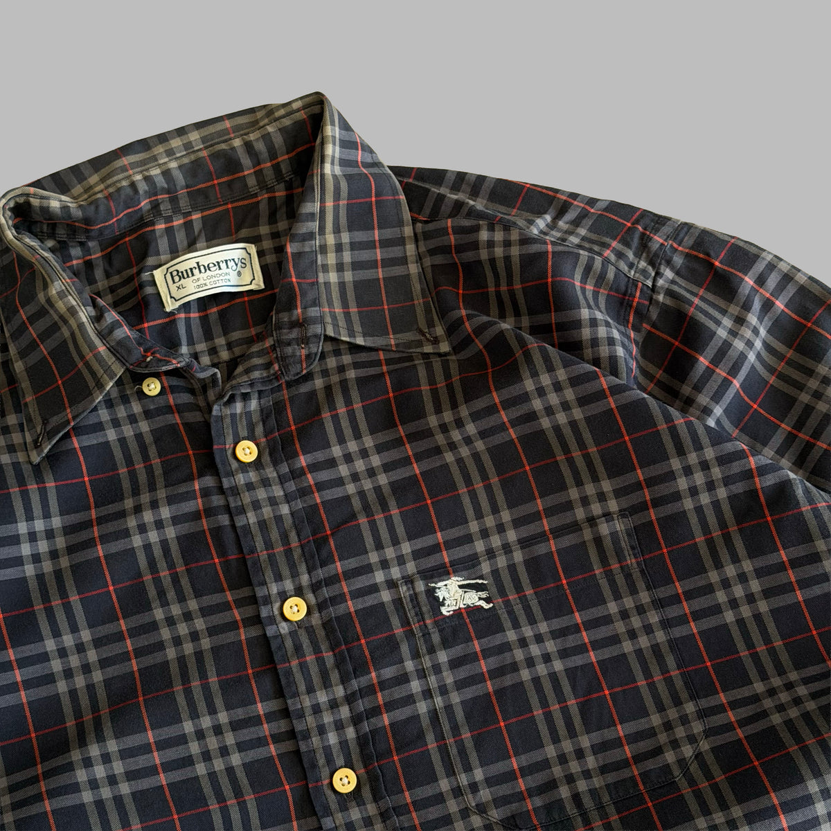 90s Burberry Button Up Shirt - XL
