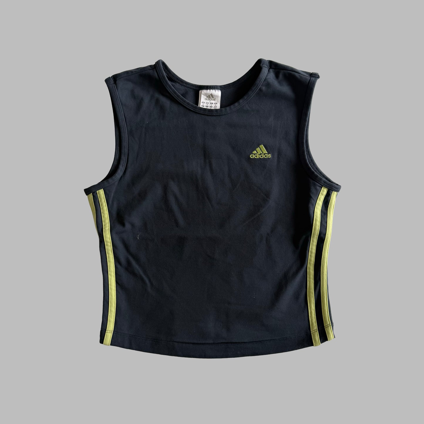 Y2K Adidas Three Stripe Activewear Tank - S