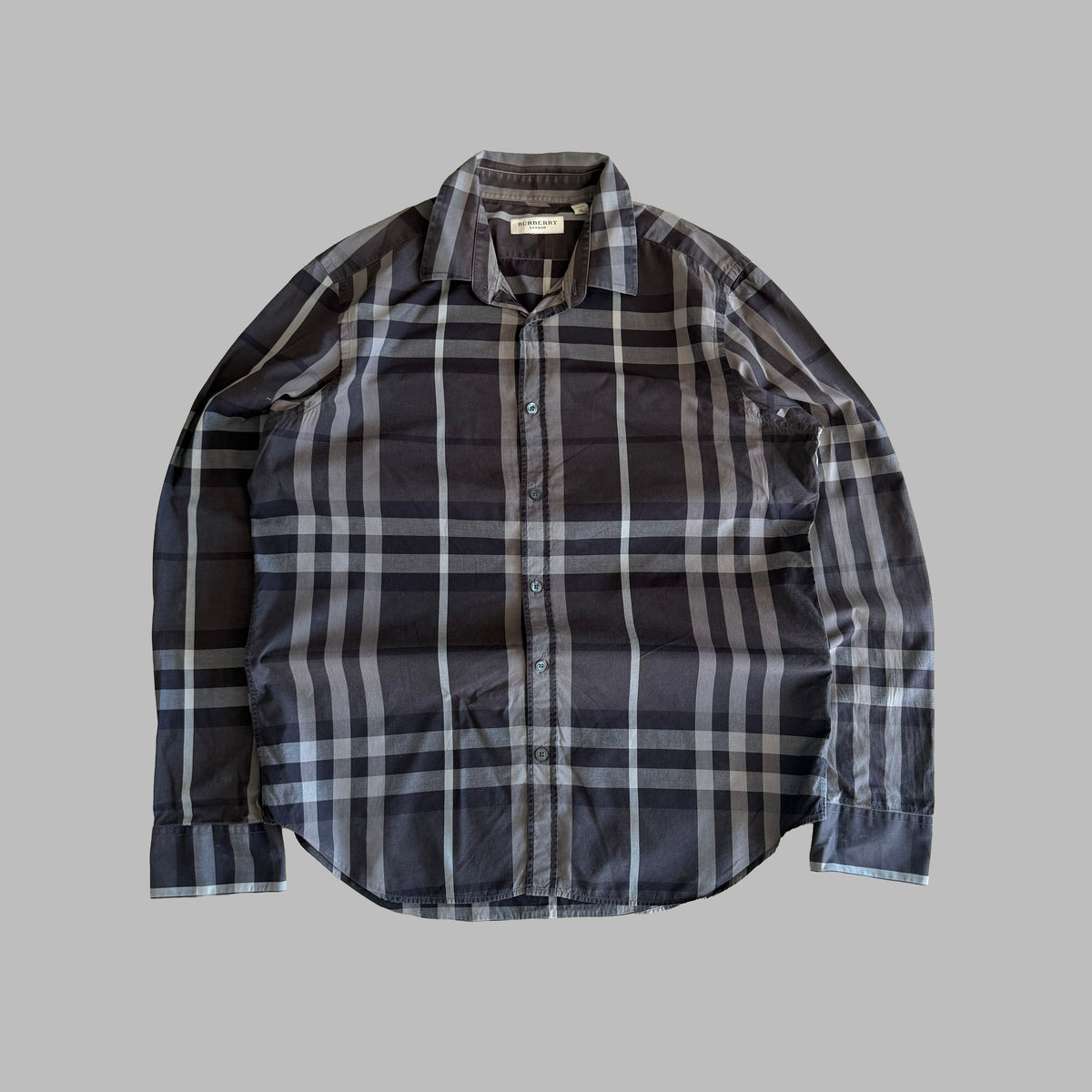 Y2K Burberry Button Up Shirt - M