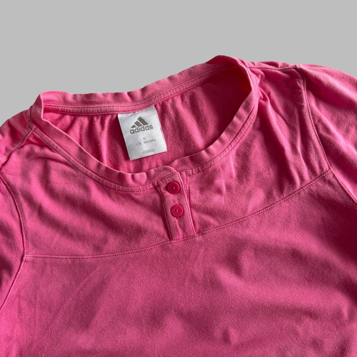 Y2K Adidas Three Stripe Baby Tee - M/L