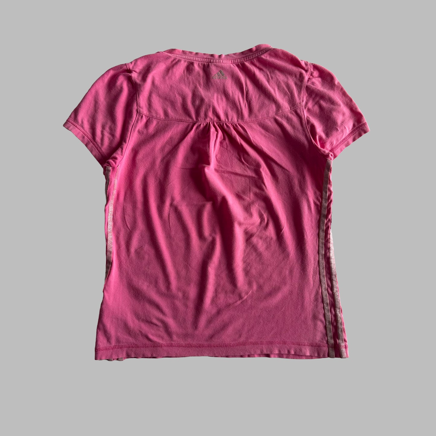 Y2K Adidas Three Stripe Baby Tee - M/L