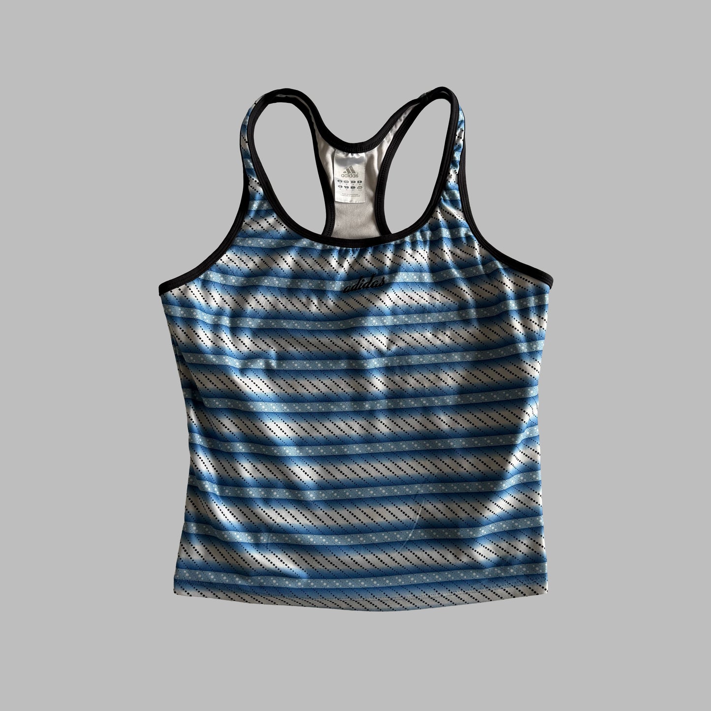 Y2K Adidas Racerback Printed Activewear Tank - M
