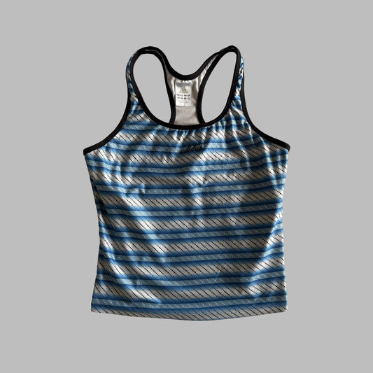 Y2K Adidas Racerback Printed Activewear Tank - M