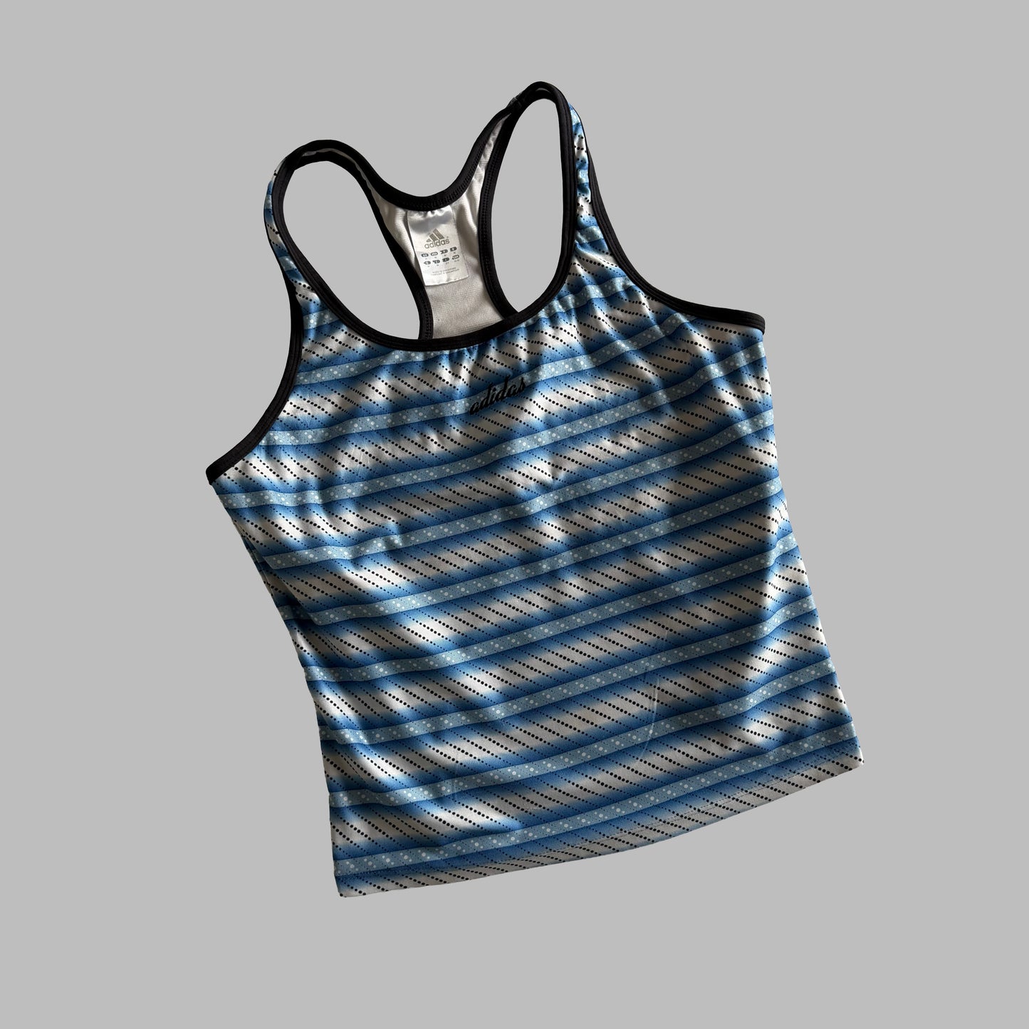 Y2K Adidas Racerback Printed Activewear Tank - M