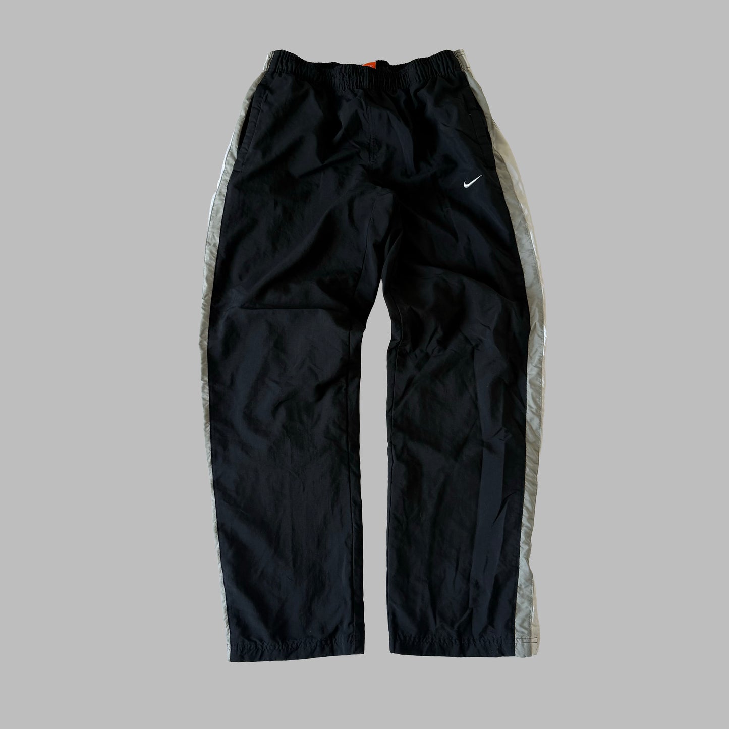 Y2K Nike Wide Leg Striped Track Pants - L