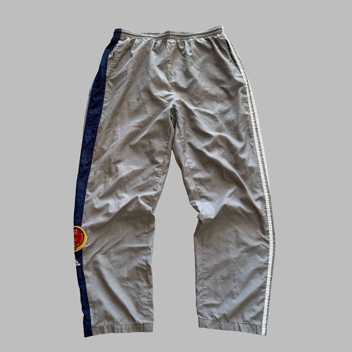 90s Adidas Striped Baggy Track Pants - L