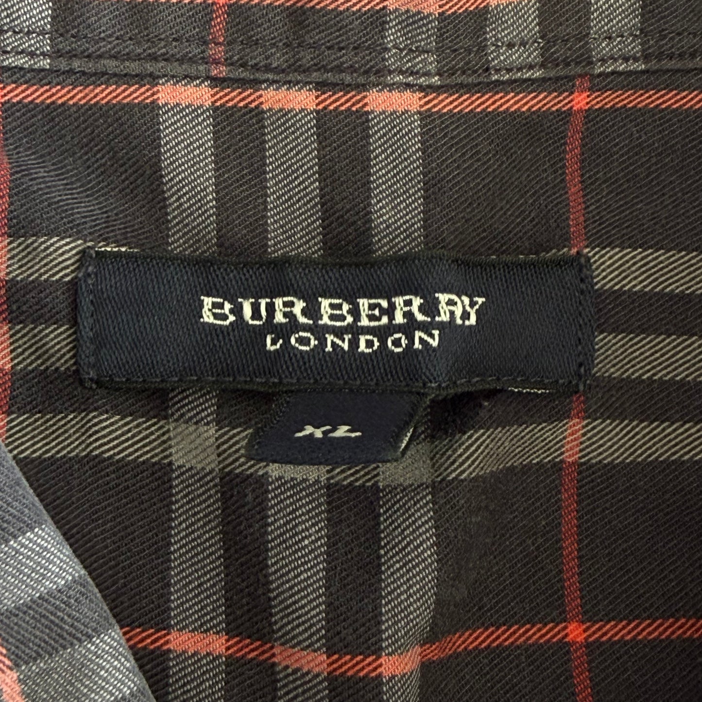 Y2K Burberry Button Up Shirt - XL