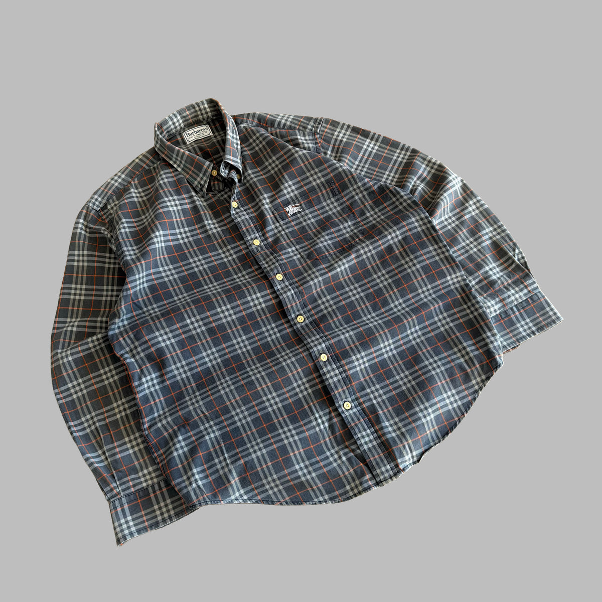 90s Burberry Button Up Shirt - M