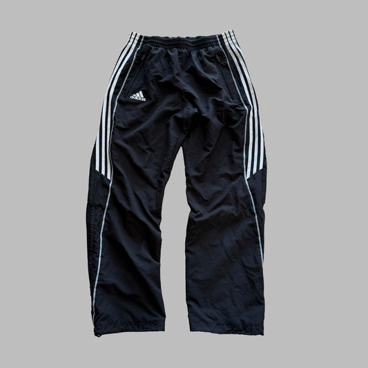 Y2K Adidas Three Stripe Baggy Track Pants - M