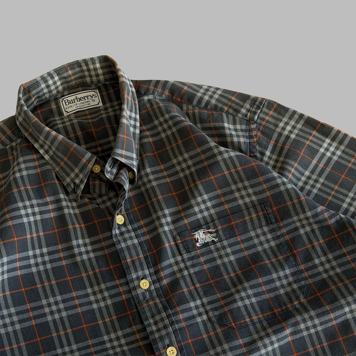 90s Burberry Button Up Shirt - M