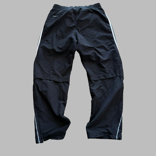 Y2K Adidas Three Stripe Baggy Track Pants - M