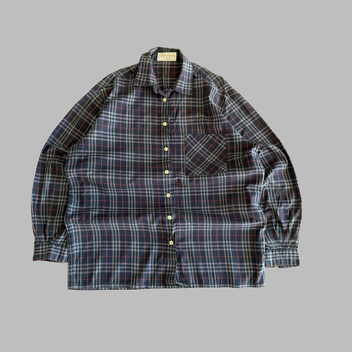 90s Burberry Button Up Shirt - M