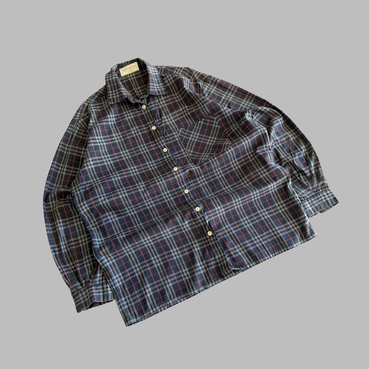 90s Burberry Button Up Shirt - M