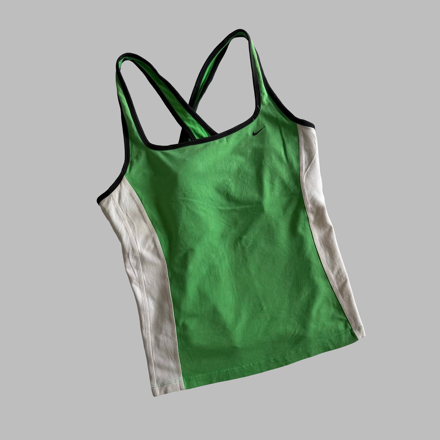 Y2K Nike Panelled Racer-Back Activewear Tank - XL