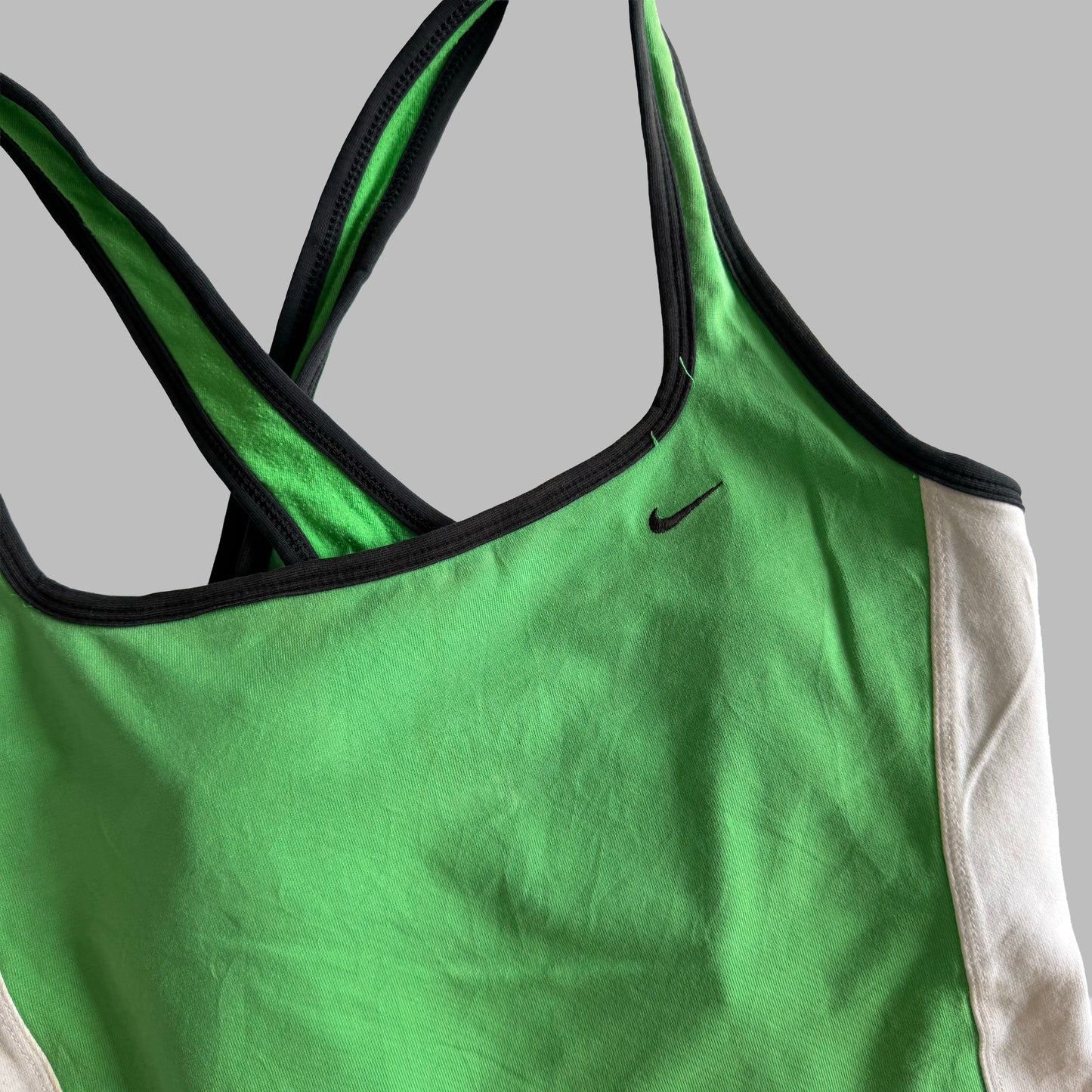 Y2K Nike Panelled Racer-Back Activewear Tank - XL