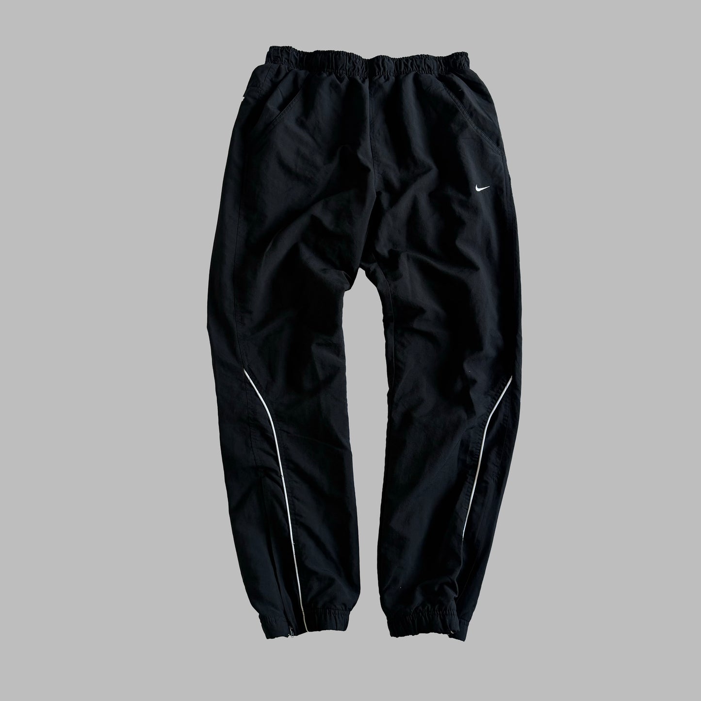 Y2K Nike Baggy Striped Track Pants - M