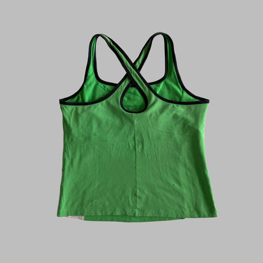 Y2K Nike Panelled Racer-Back Activewear Tank - XL