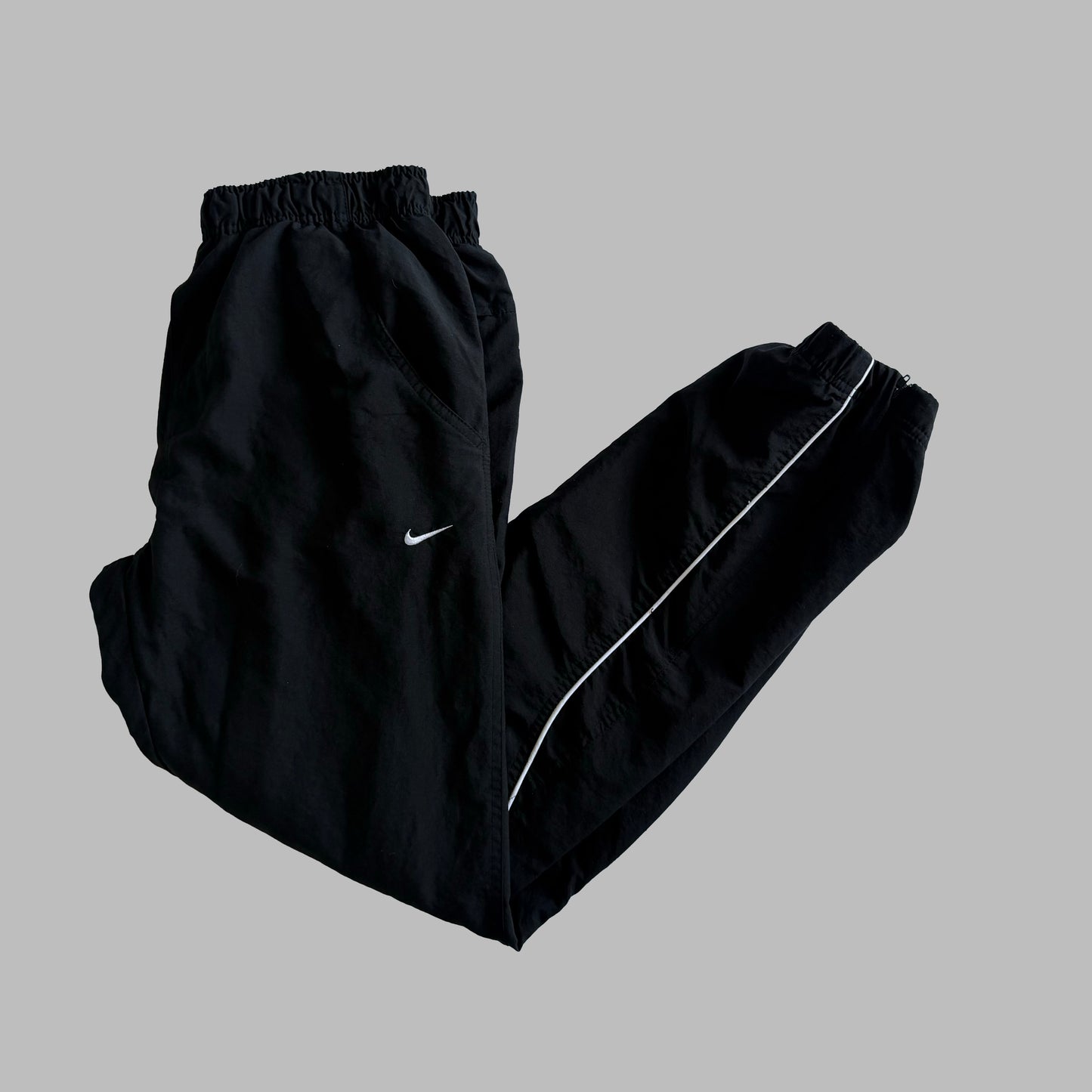 Y2K Nike Baggy Striped Track Pants - M
