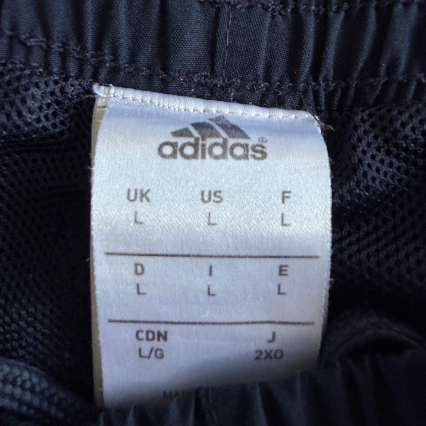 Y2K Adidas Wide Leg Three Stripe Track Pants - L