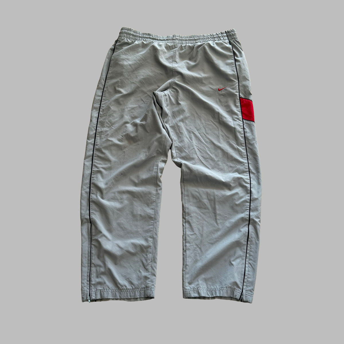 Y2K Nike Striped Straight Leg Track Pants - XL