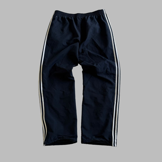 Y2K Adidas Wide Leg Three Stripe Track Pants - L