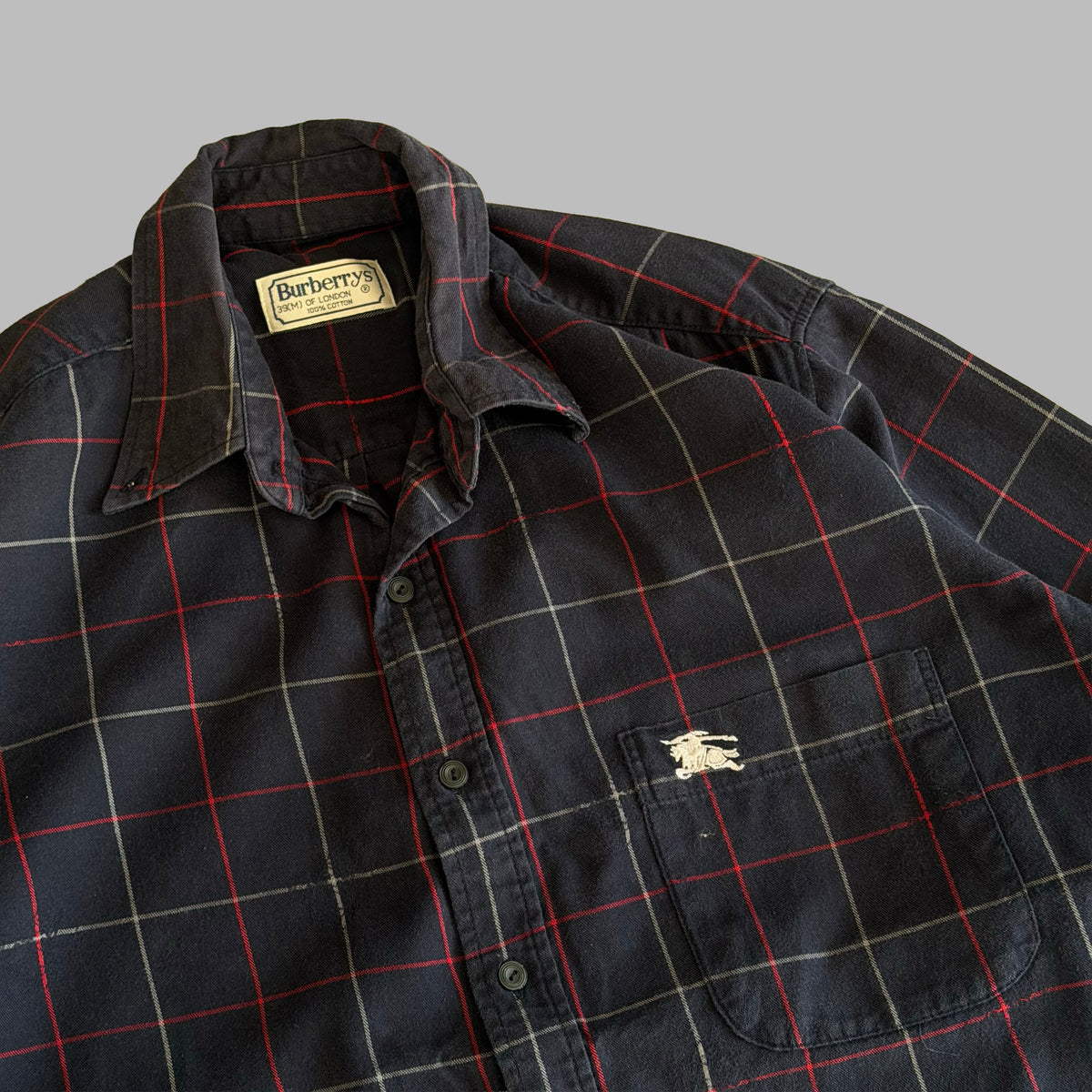 90s Burberry Button Up Shirt - M