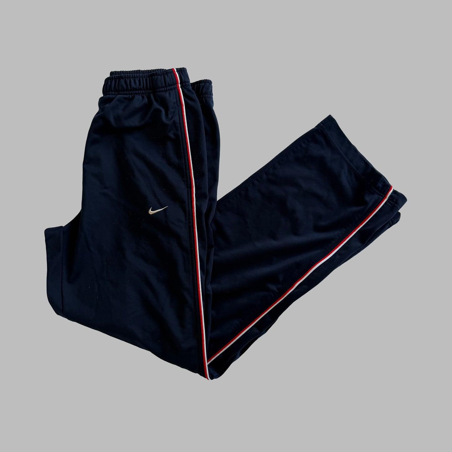 Y2K Nike Wide Leg Striped Track Pants - M