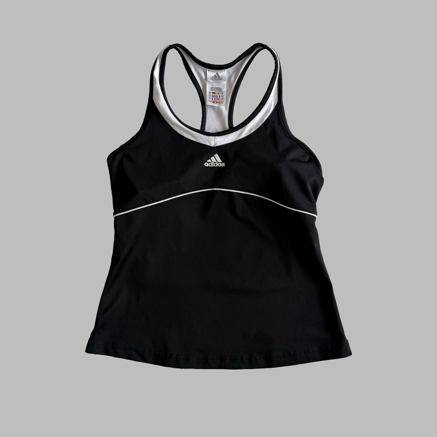 Y2K Adidas Racer-Back Activewear Tank - M