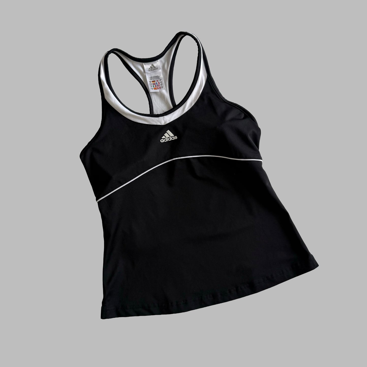Y2K Adidas Racer-Back Activewear Tank - M