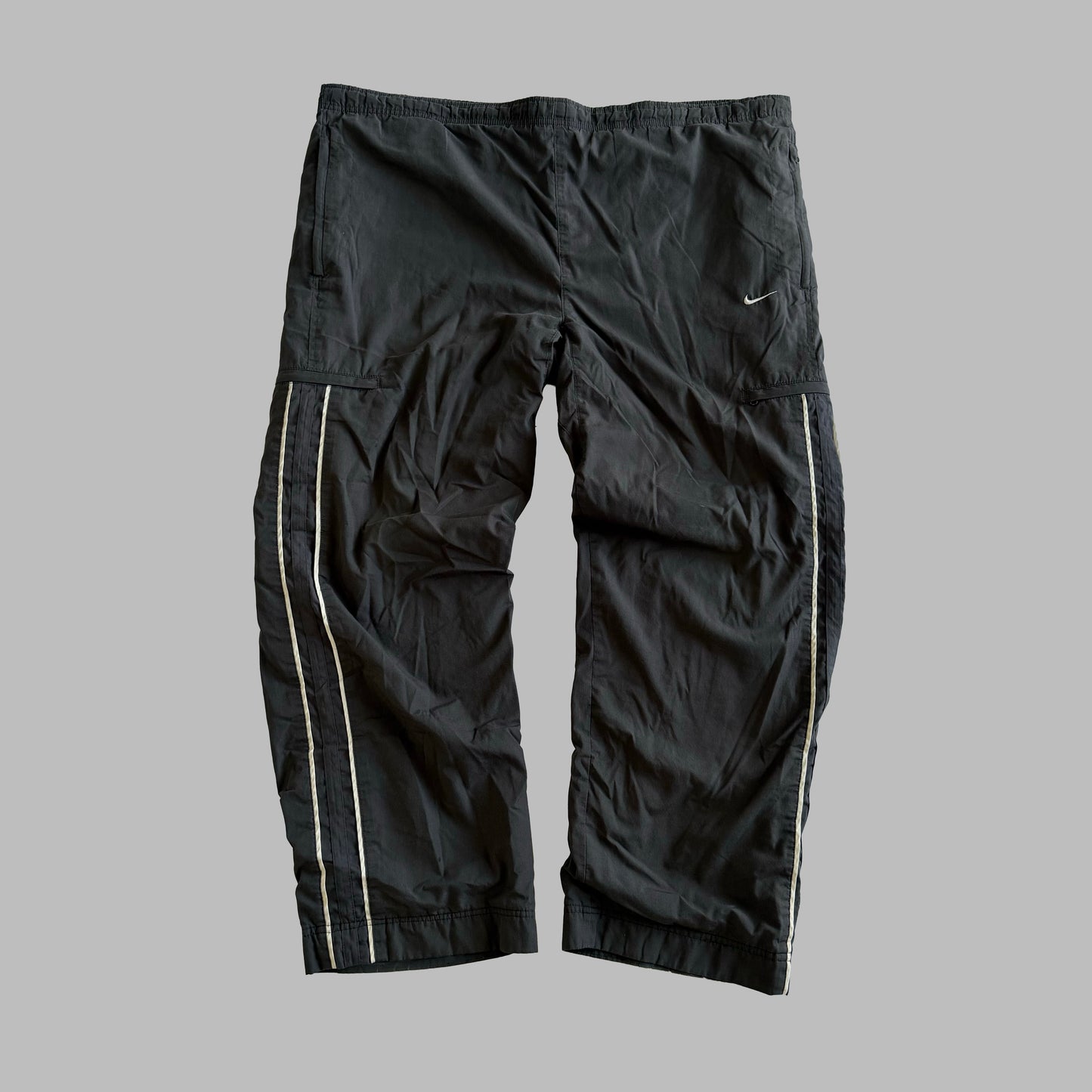 Y2K Nike Wide Leg Striped Track Pants - XL