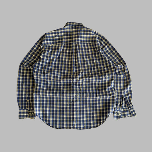 Y2K Burberry Checkered Button Up Shirt - L