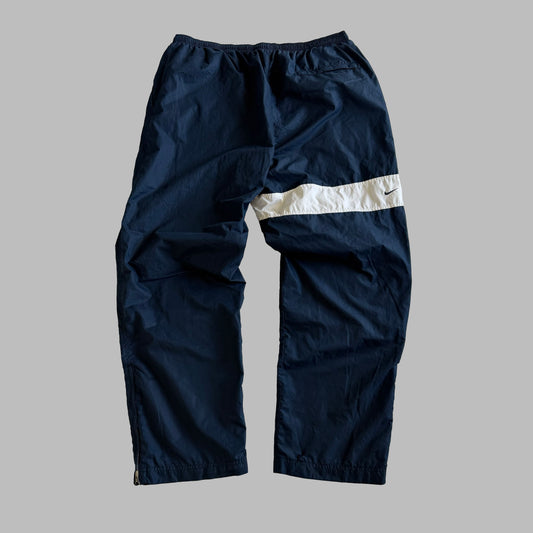 Y2K Nike Wide Leg Striped Track Pants - XL