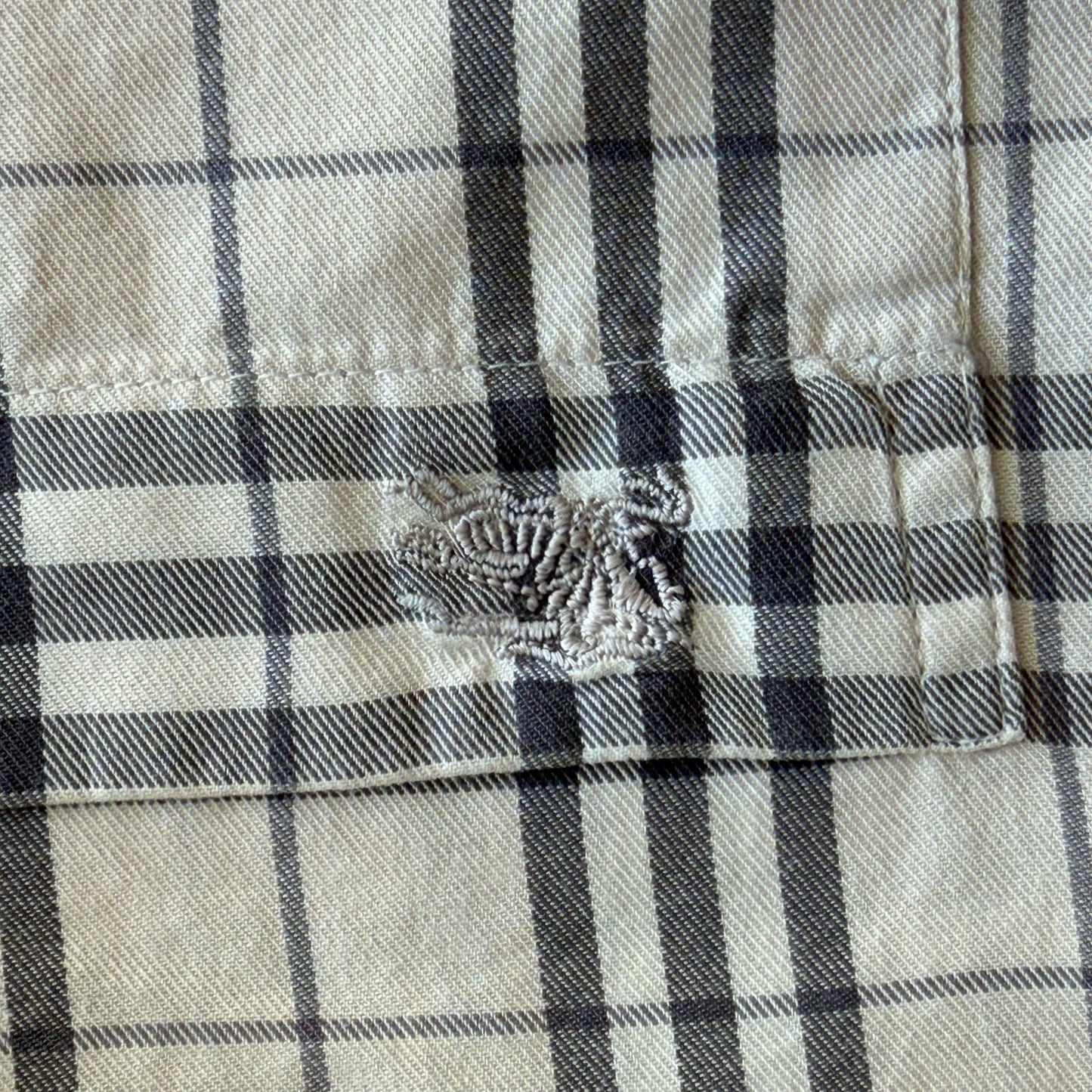 Y2K Burberry Nova Check Button Up Shirt - L