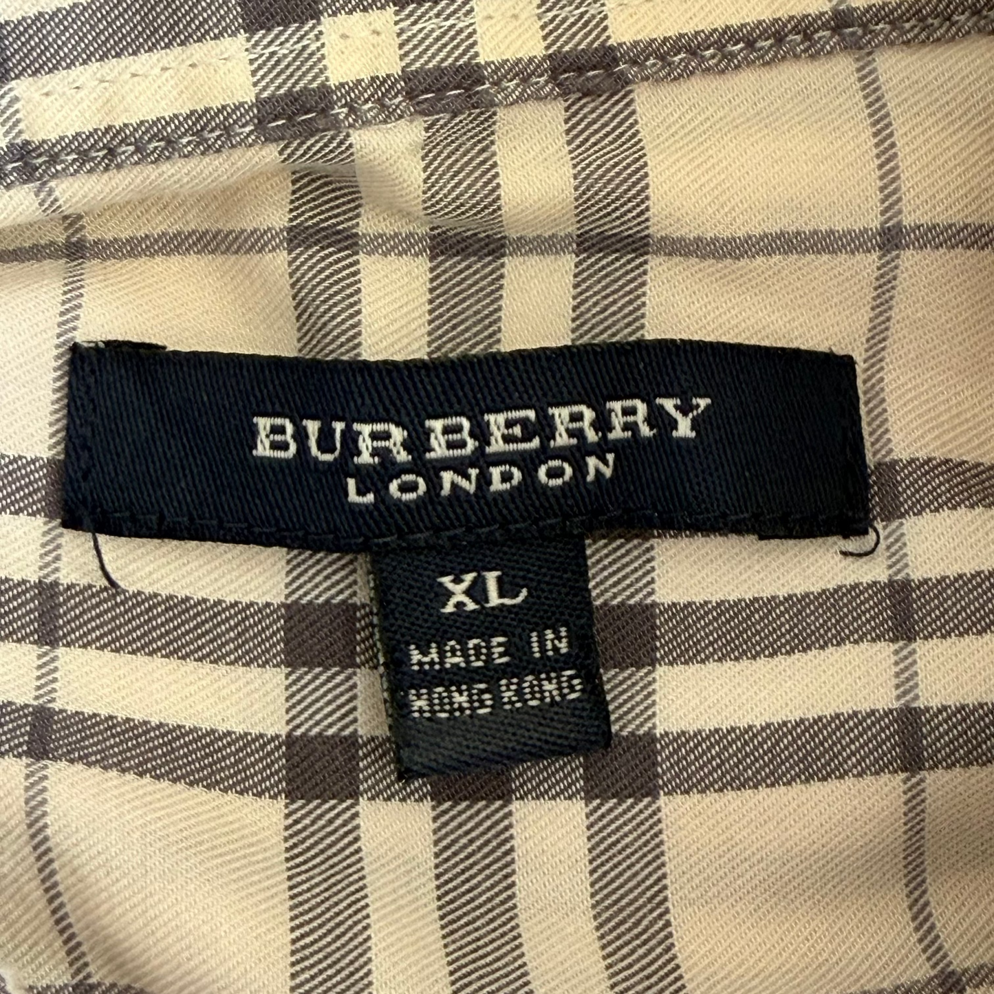 Y2K Burberry Nova Check Button Up Shirt - L