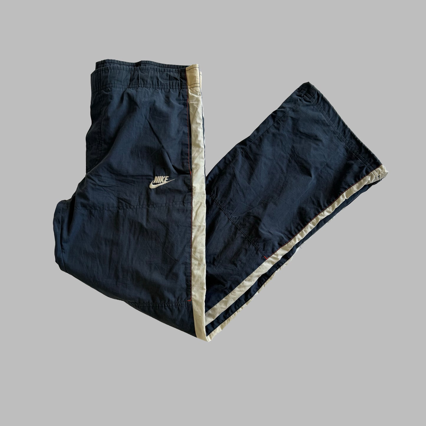Y2K Nike Wide Leg Striped Track Pants - XL