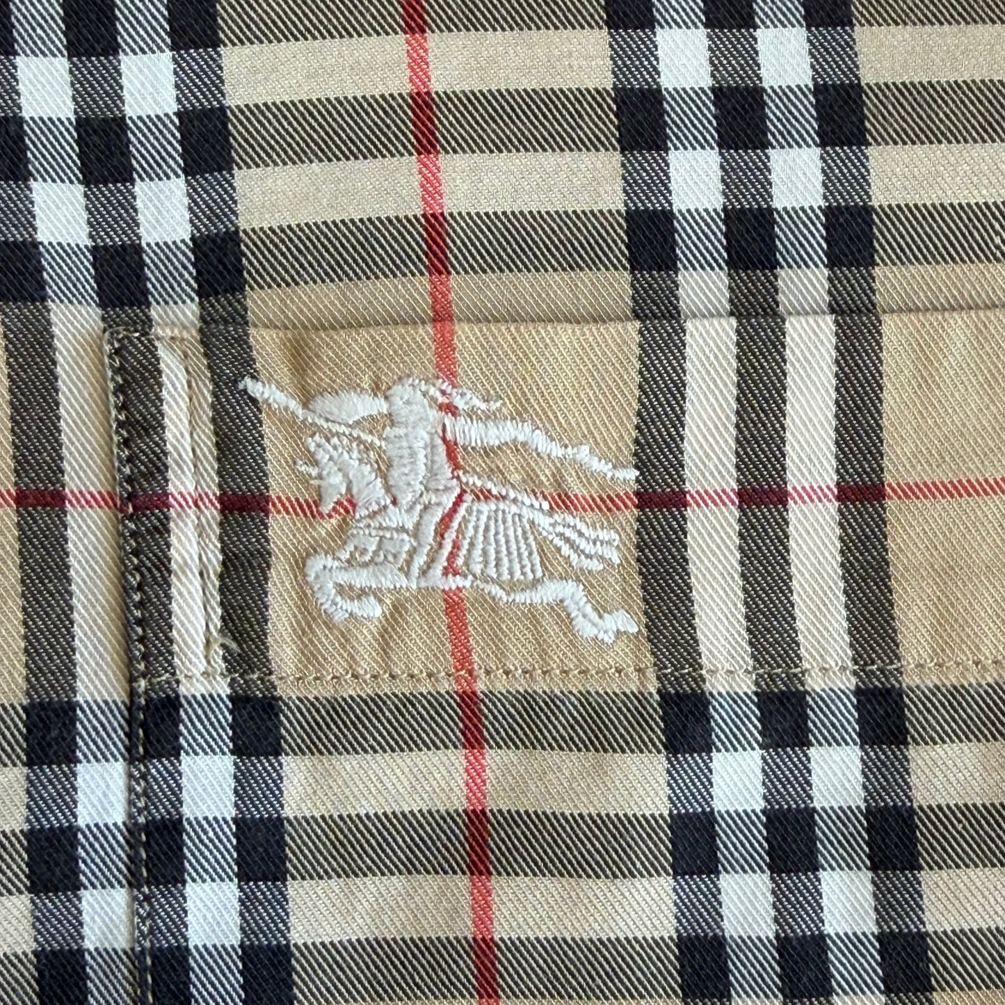 90s Burberry Nova Check Button Up Shirt - XL