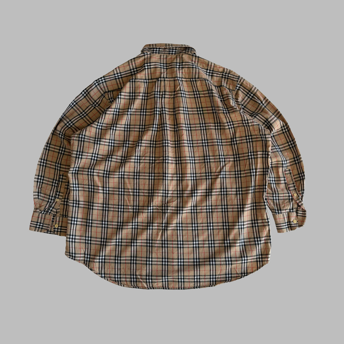 90s Burberry Nova Check Button Up Shirt - XL