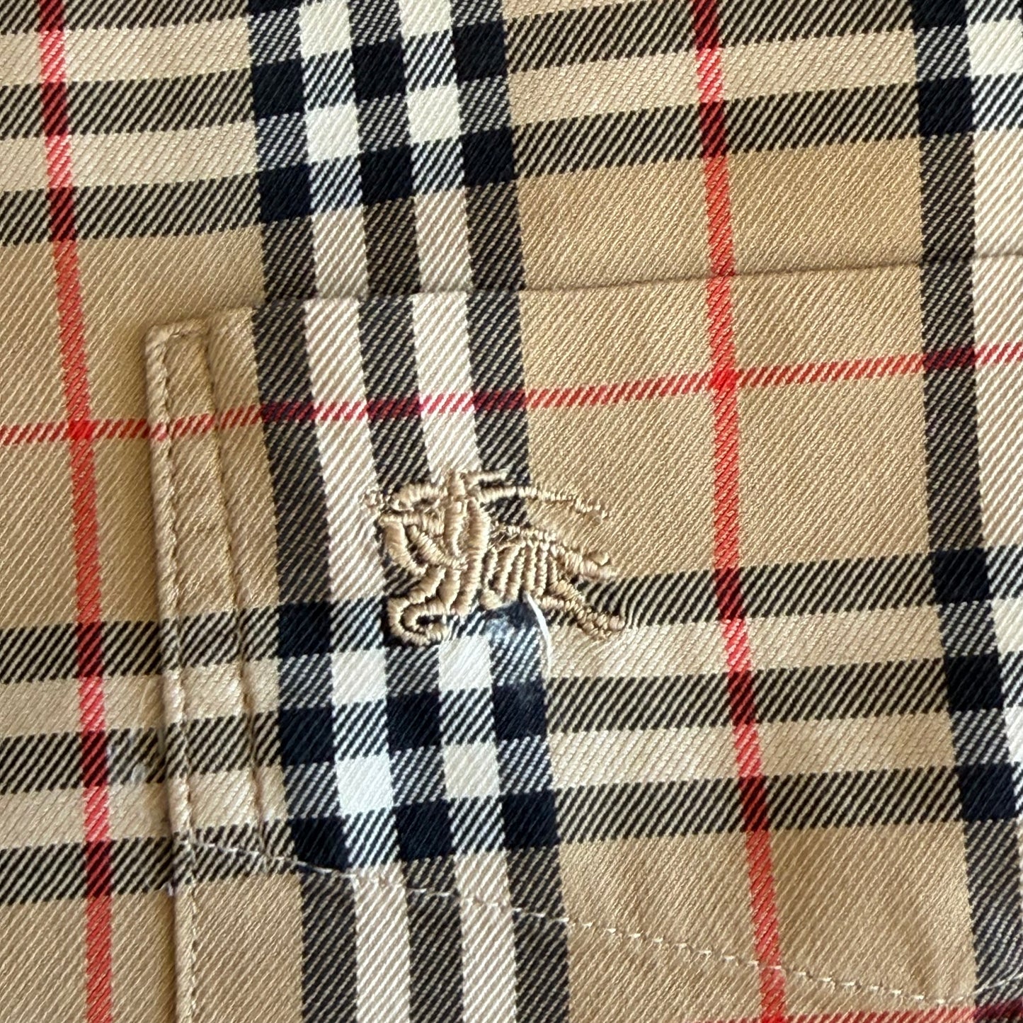 90s Burberry Nova Check Button Up Shirt - S